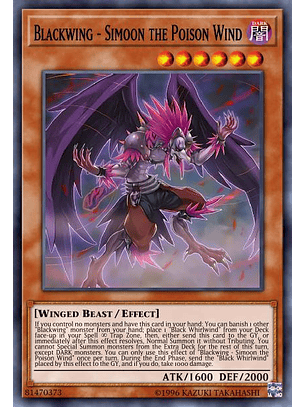 Blackwing - Simoon the Poison Wind - RA01-EN012 - Prismatic Ultimate Rare
