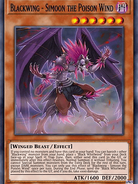 Blackwing - Simoon the Poison Wind - RA01-EN012 - Prismatic Ultimate Rare