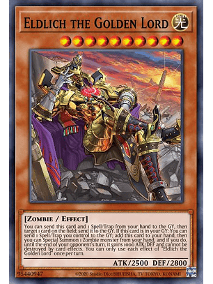 Eldlich the Golden Lord (alternate art) - RA01-EN019 - Prismatic Ultimate Rare