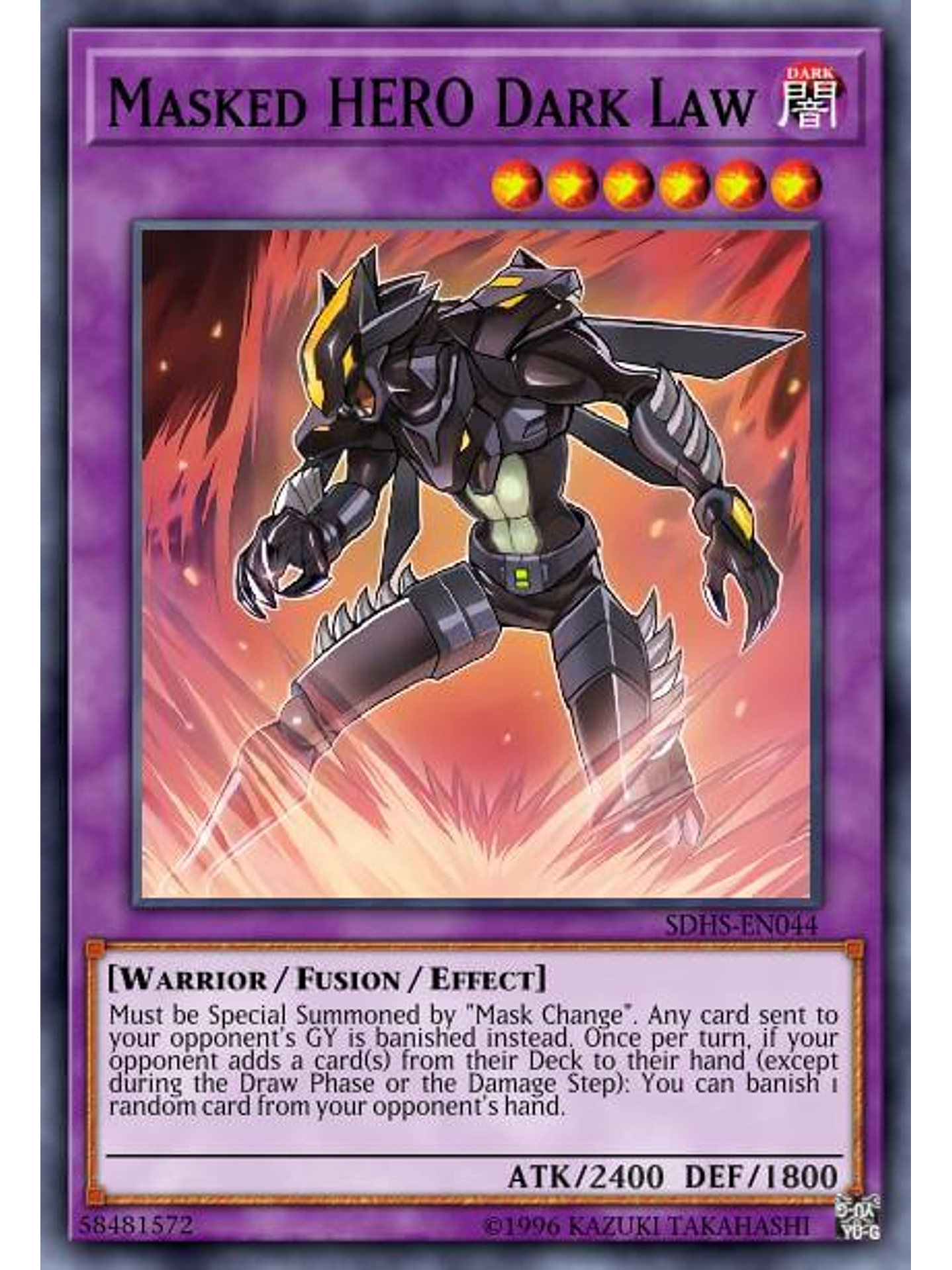 Masked HERO Dark Law - RA01-EN025 - Prismatic Collector's Rare 1