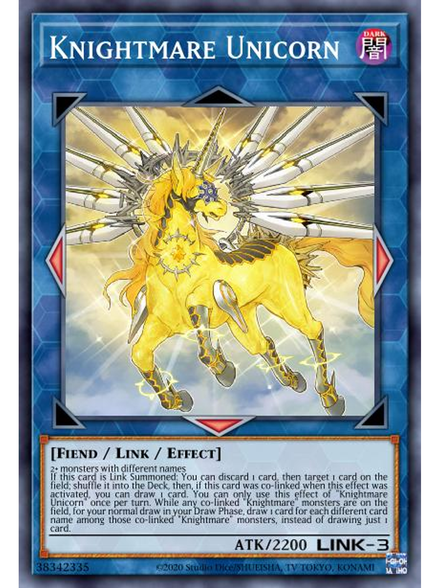 Knightmare Unicorn - RA01-EN043 - Prismatic Collector's Rare 1