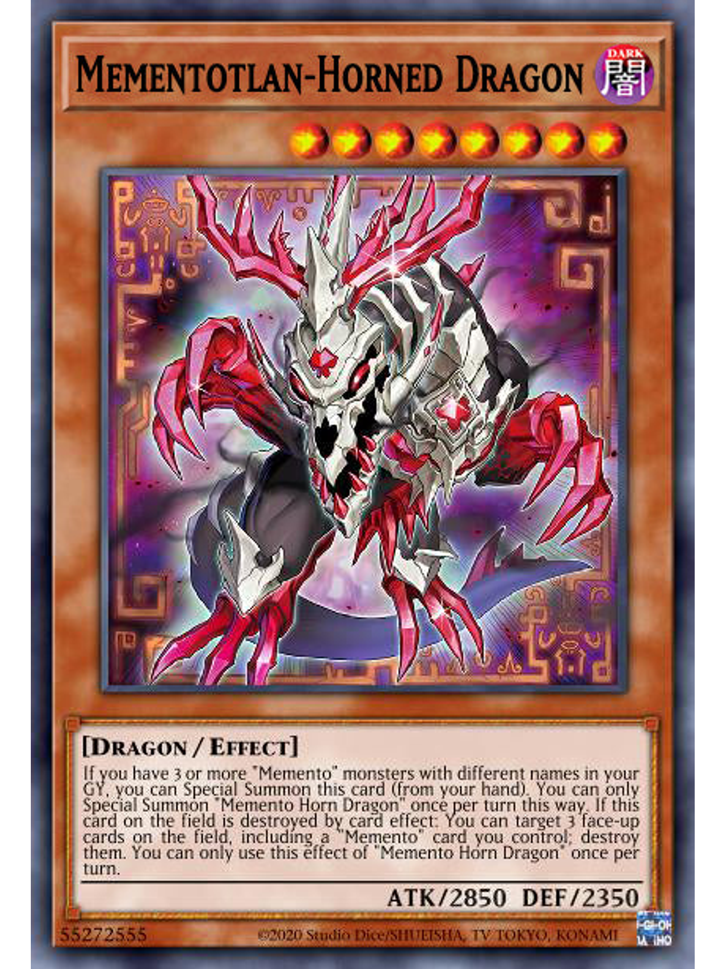 Mementotlan-Horned Dragon - VASM-EN002 - Rare 1st Edition 1