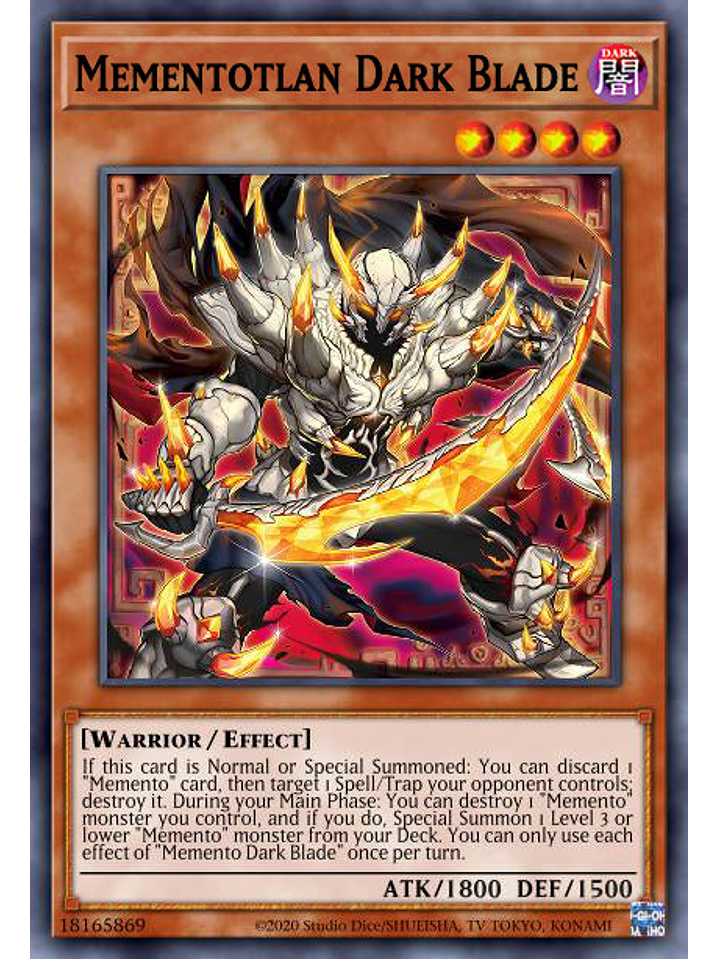 Mementotlan Dark Blade - VASM-EN004 - Super Rare 1st Edition 1