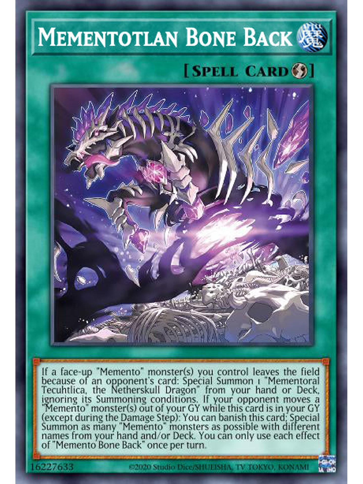 Mementotlan Bone Back - VASM-EN010 - Rare 1st Edition 1