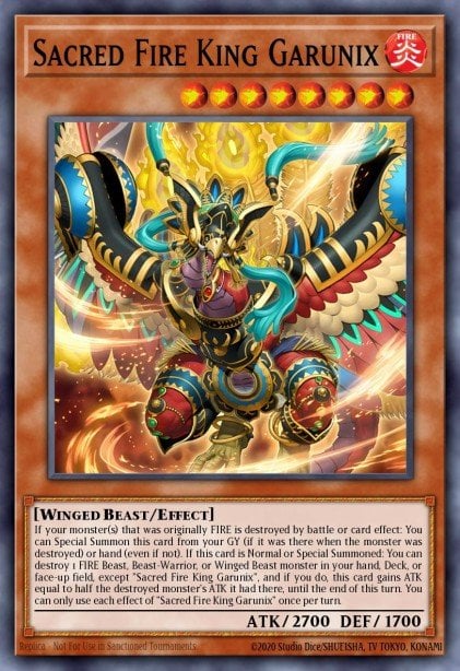 Sacred Fire King Garunix - SR14-EN001 - Ultra Rare 1st Edition