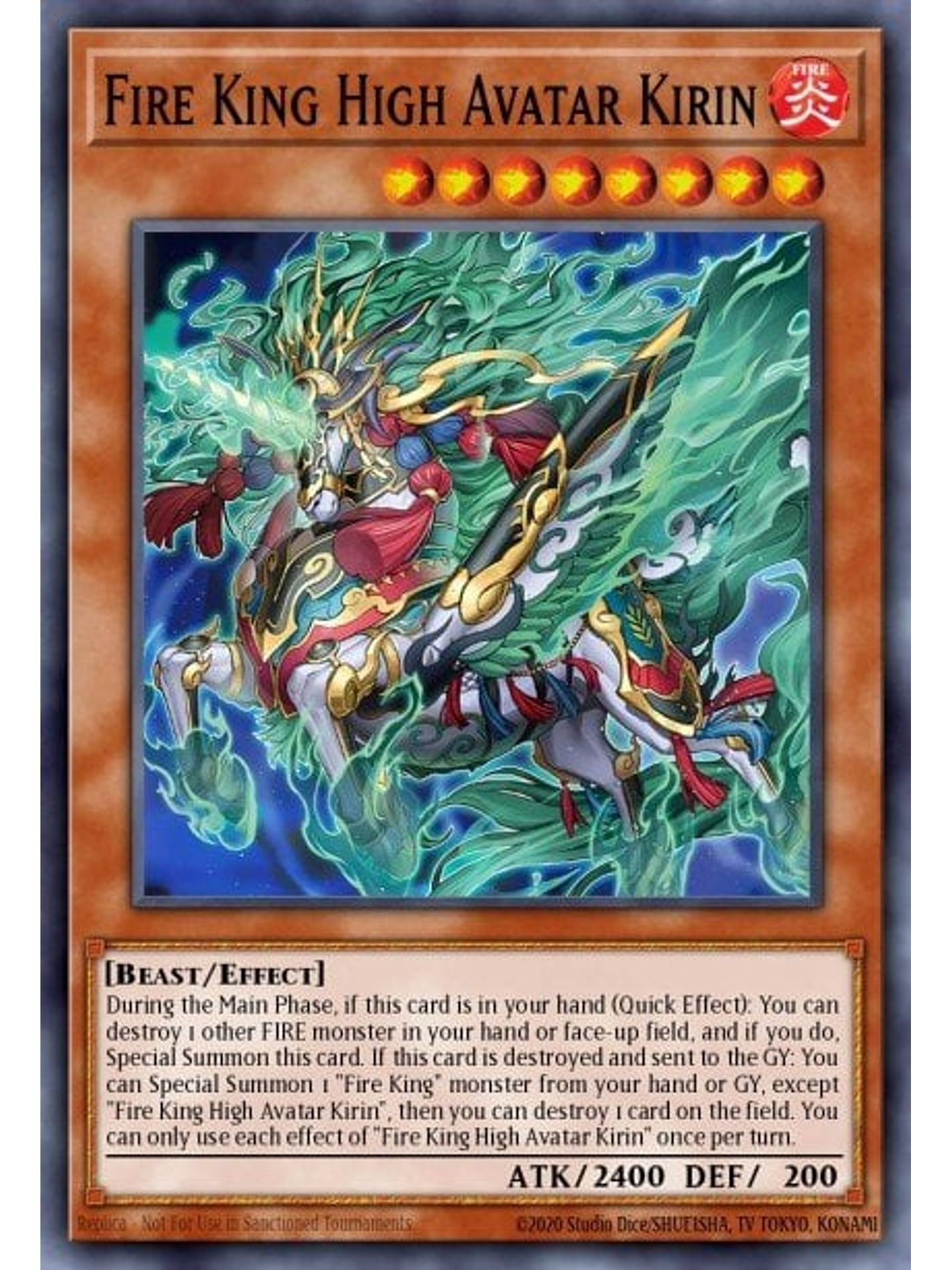 Fire King High Avatar Kirin - SR14-EN002 - Ultra Rare 1st Edition 1