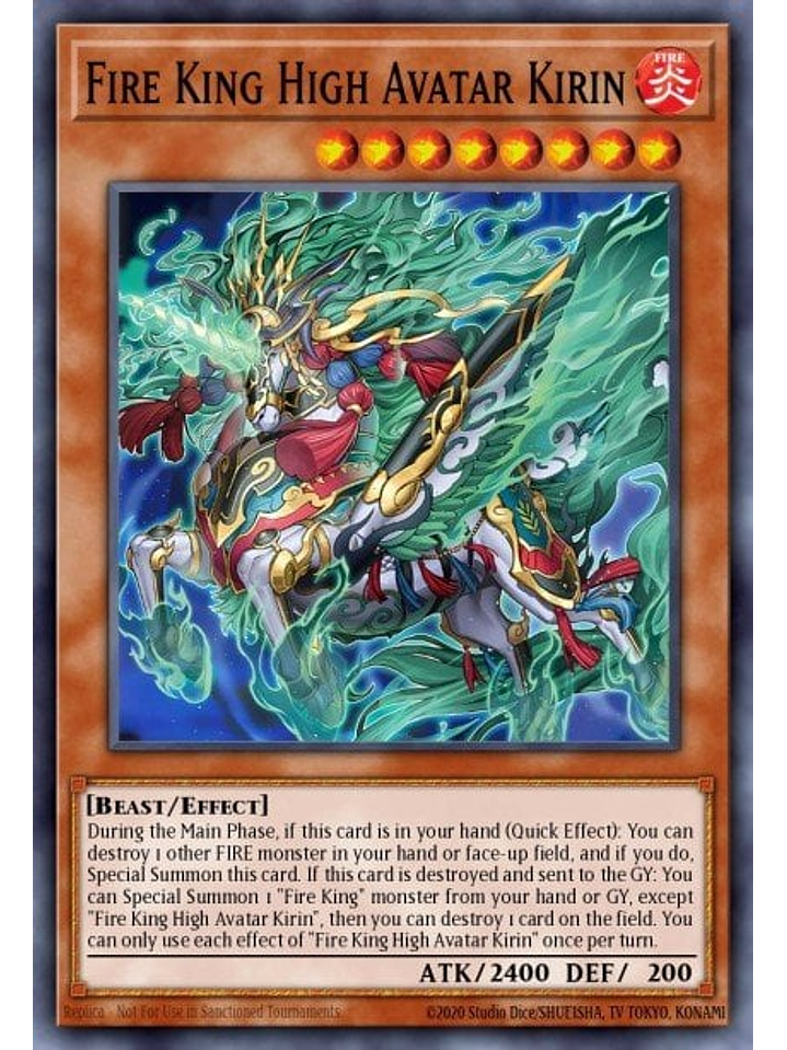 Fire King High Avatar Kirin - SR14-EN002 - Ultra Rare 1st Edition 1