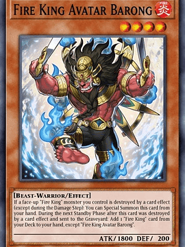 Fire King Avatar Barong - SR14-EN005 - Common 1st Edition