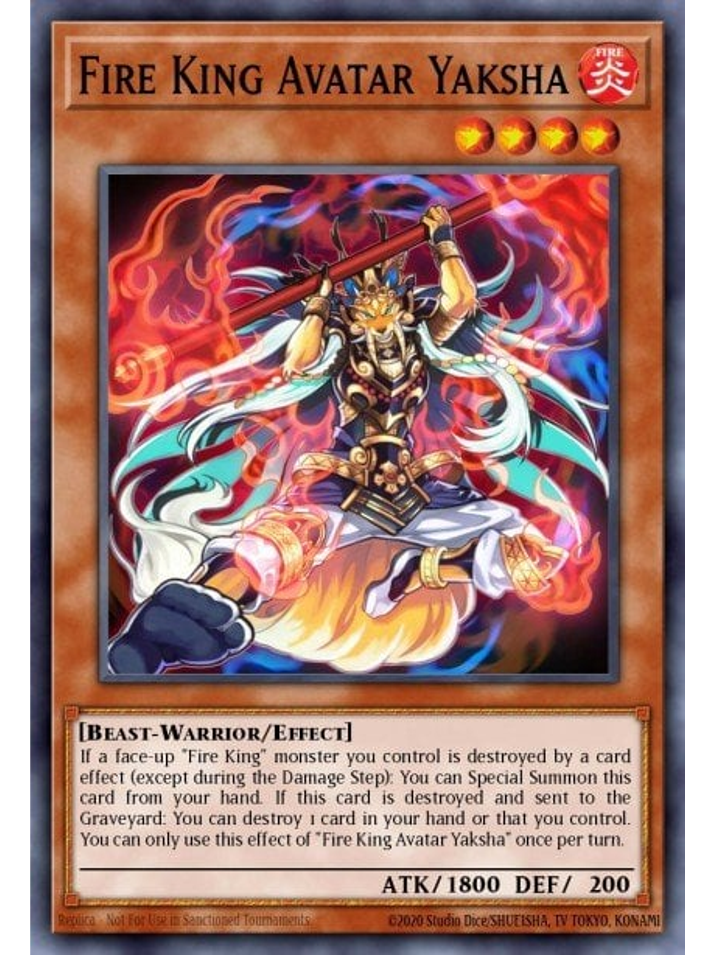 Fire King Avatar Yaksha - SR14-EN006 - Common 1st Edition 1
