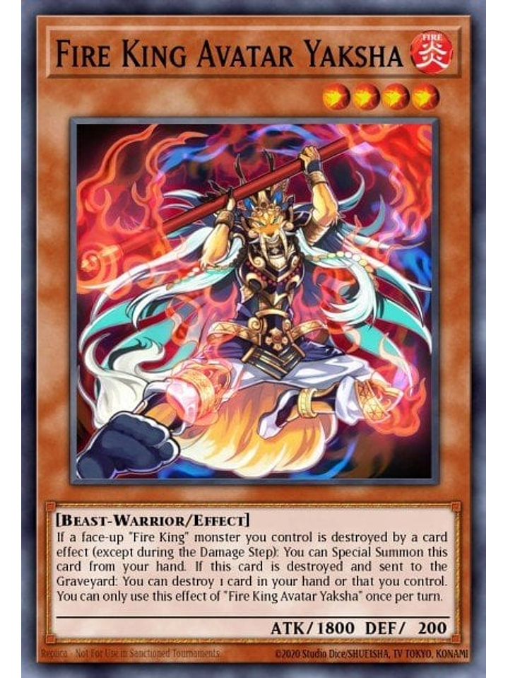 Fire King Avatar Yaksha - SR14-EN006 - Common 1st Edition 1