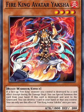 Fire King Avatar Yaksha - SR14-EN006 - Common 1st Edition