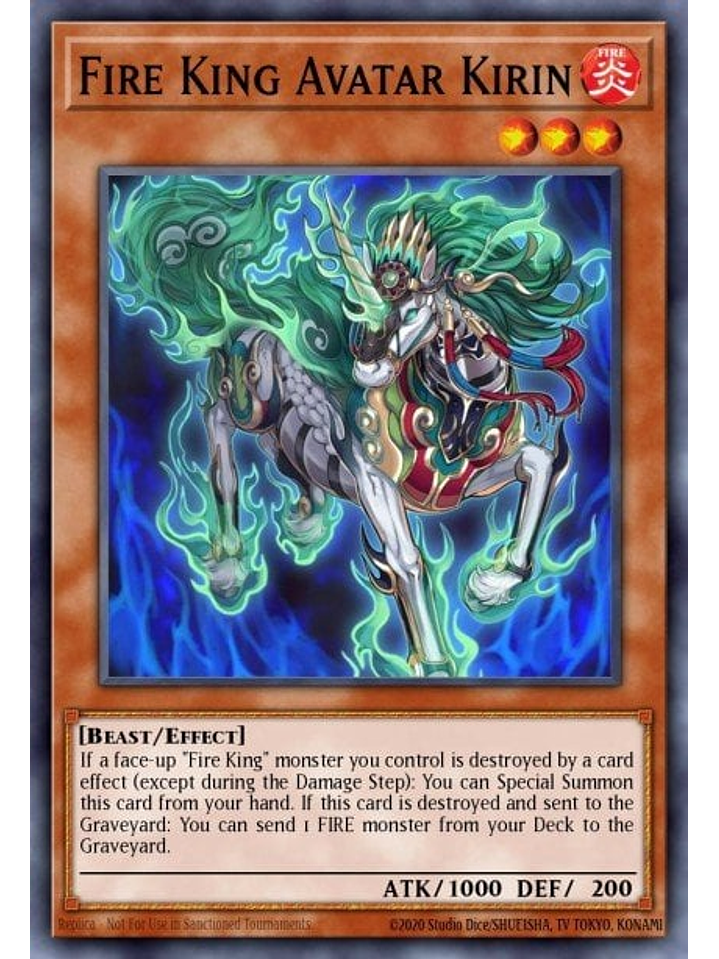 Fire King Avatar Kirin - SR14-EN007 - Common 1st Edition 1