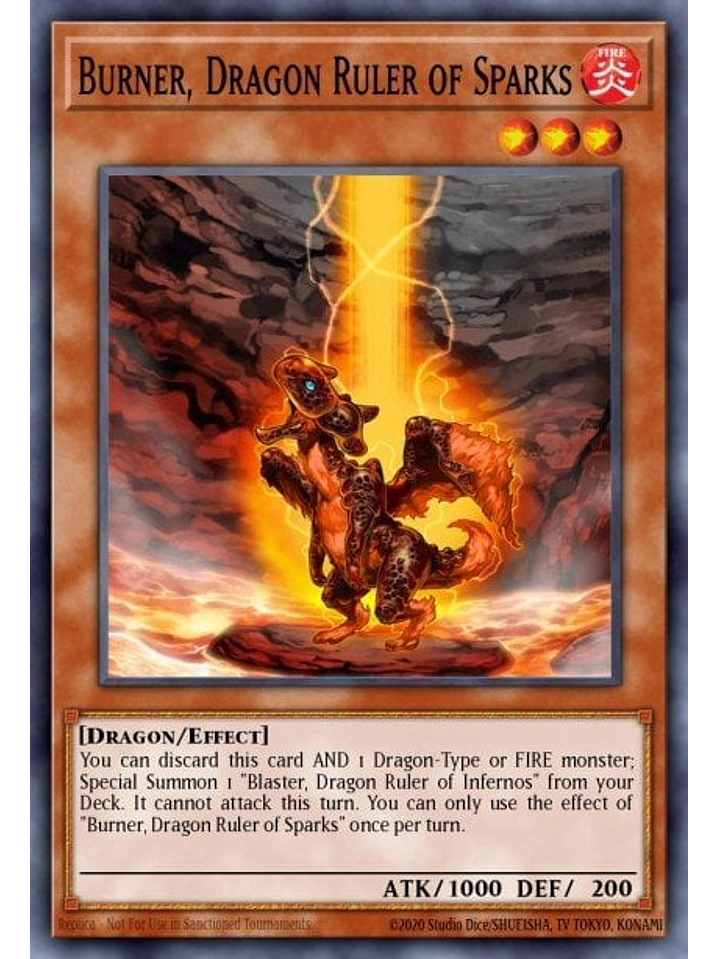 Burner, Dragon Ruler of Sparks - SR14-EN009 - Common 1st Edition 1
