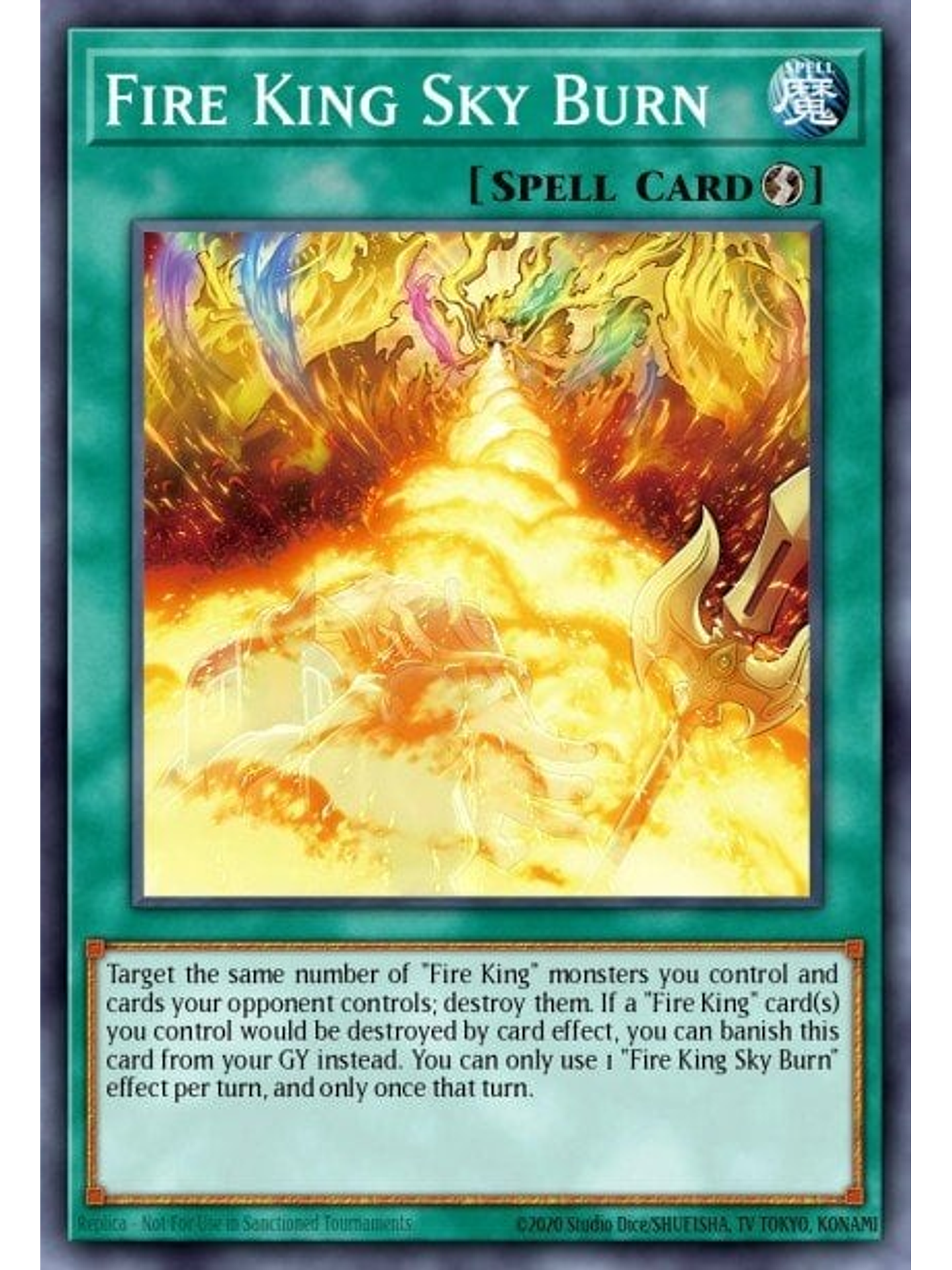 Fire King Sky Burn - SR14-EN025 - Super Rare 1st Edition 1