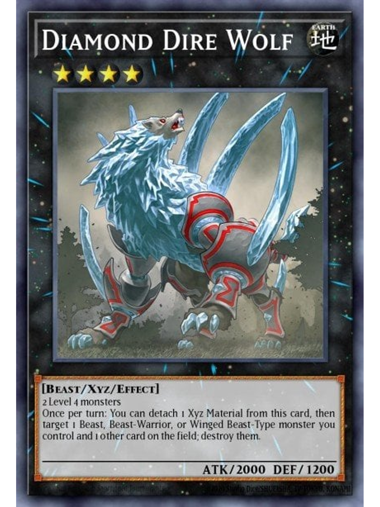 Diamond Dire Wolf - SR14-EN042 - Common 1st Edition 1