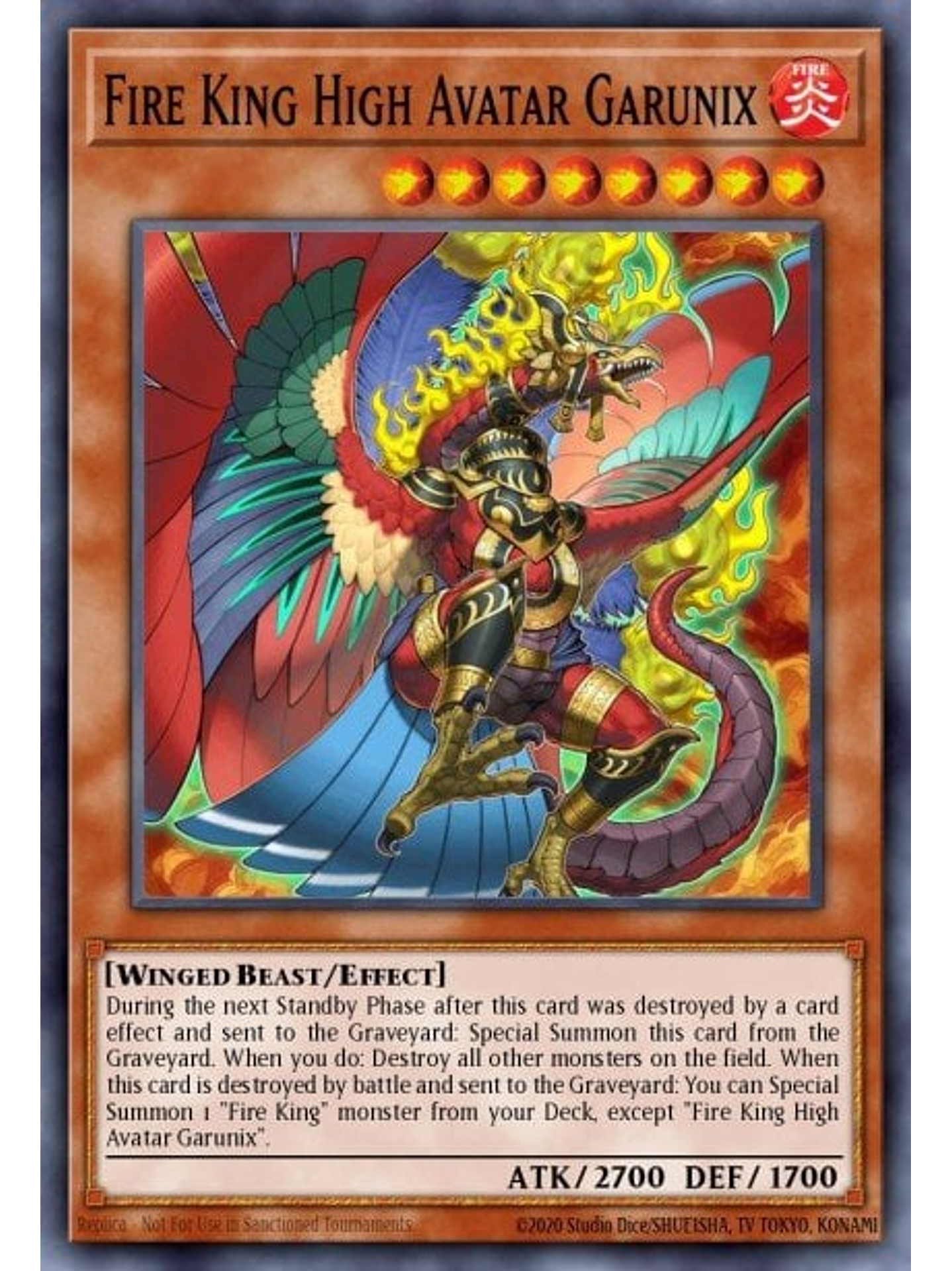 Fire King High Avatar Garunix - SR14-EN046 - Common 1st Edition 1