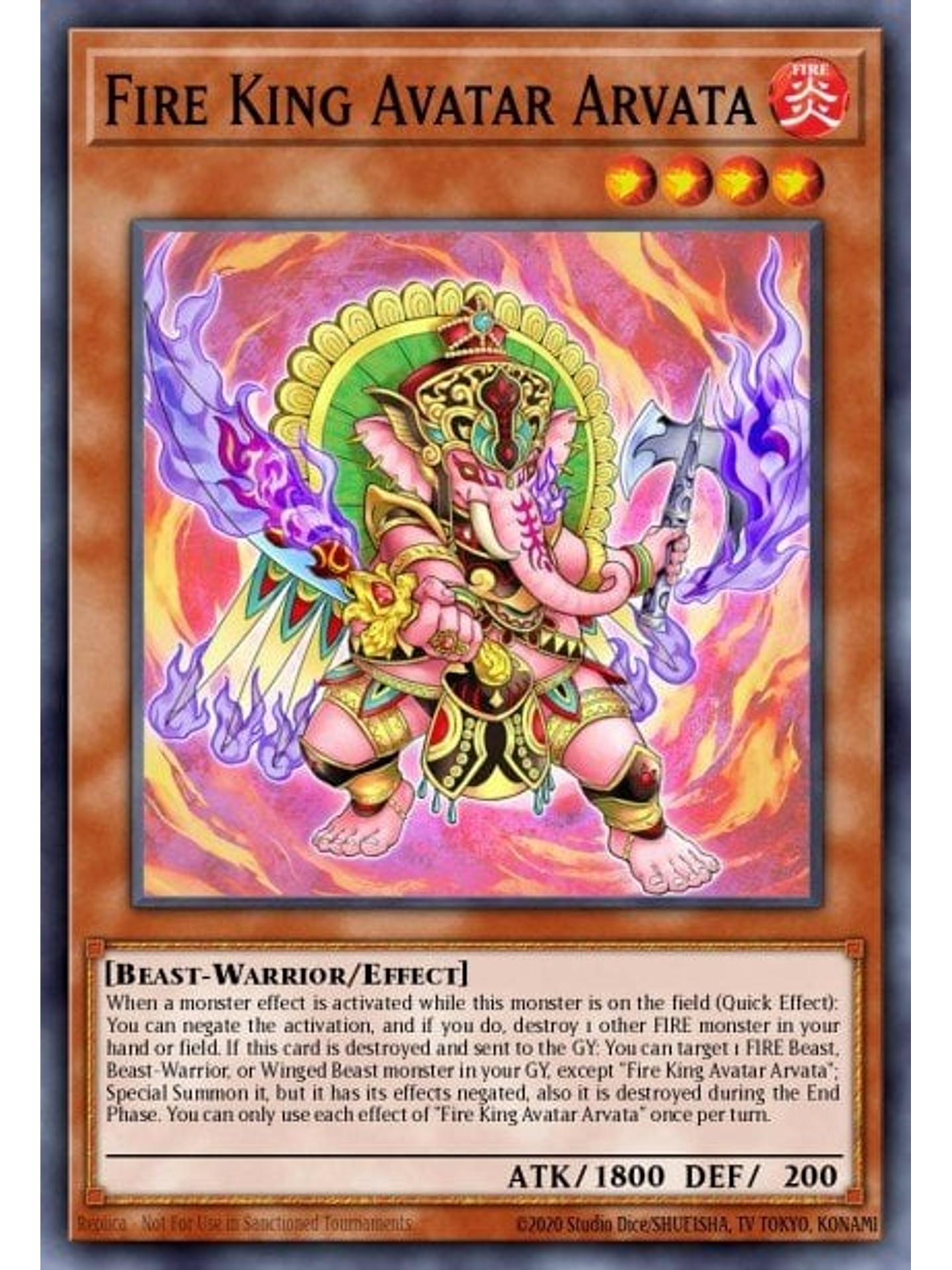 Fire King Avatar Arvata - SR14-EN047 - Common 1st Edition 1