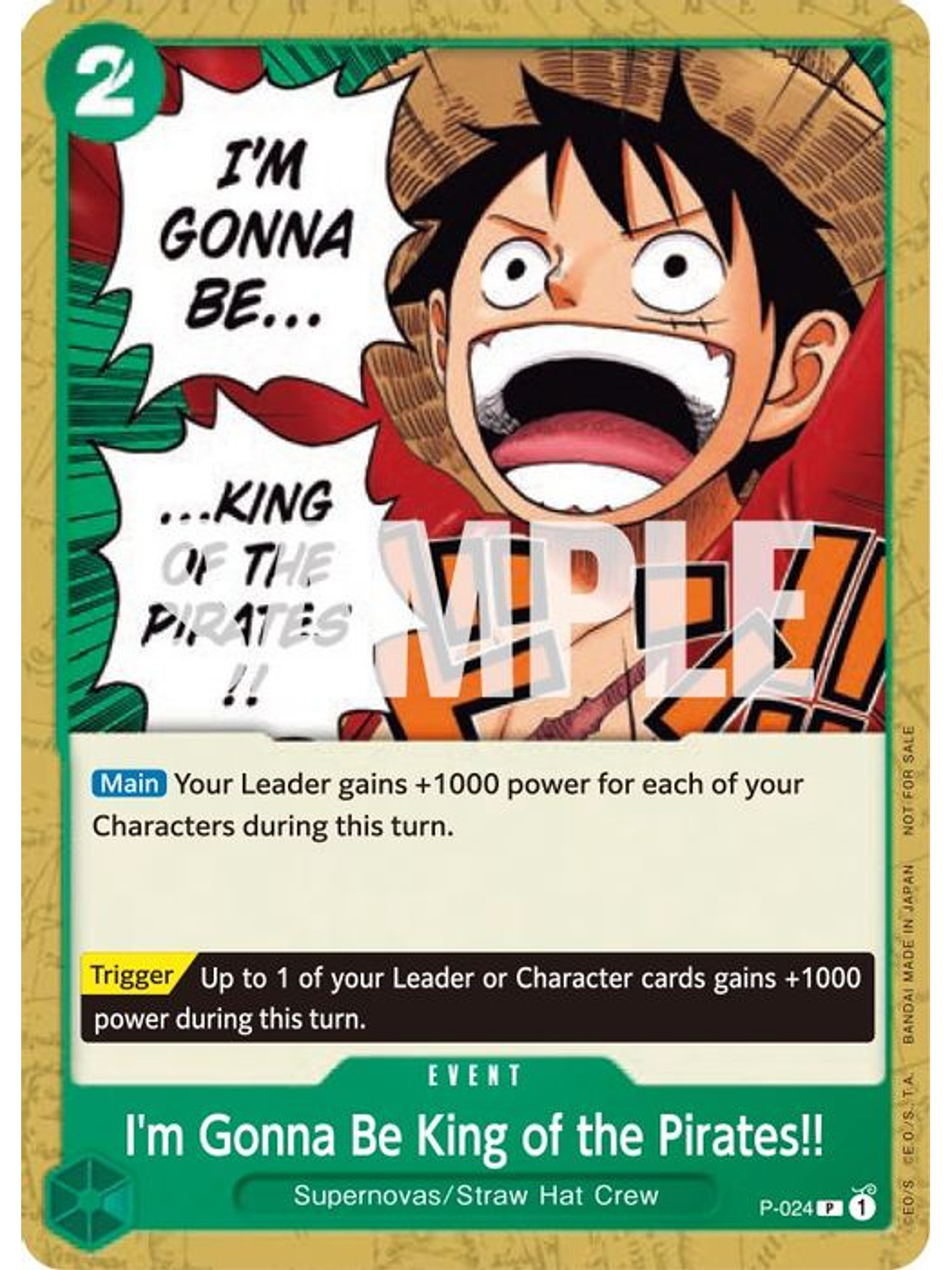 P-024 P I'm Gonna Be King of the Pirates!! 1