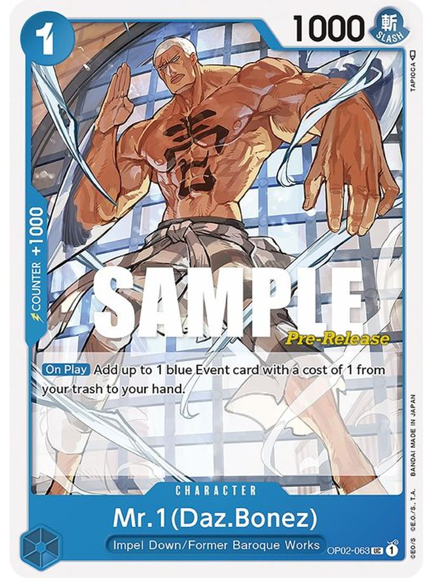OP02-063 U Mr.1 (Daz.Bonez) (PRE) 1