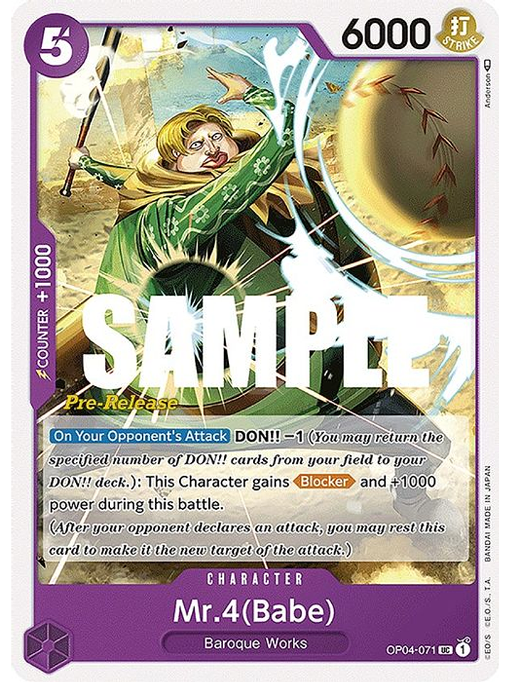 OP04-071 U Mr.4(Babe) (PRE) 1