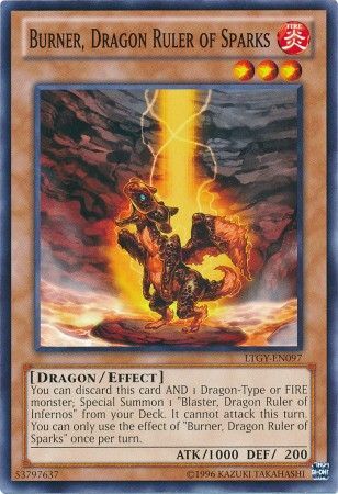 Burner, Dragon Ruler of Sparks - LTGY-EN097 - Common Unlimited