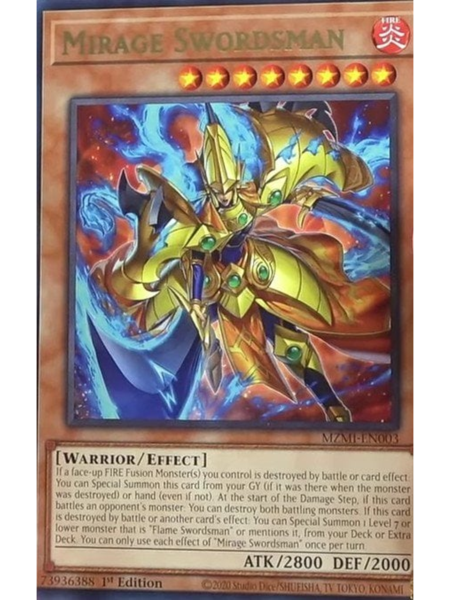 Mirage Swordsman - MZMI-EN003 - Rare 1st Edition 1