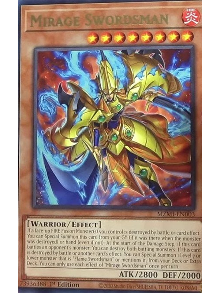 Mirage Swordsman - MZMI-EN003 - Rare 1st Edition 1