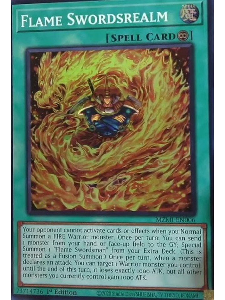 Flame Swordsrealm - MZMI-EN006 - Super Rare 1st Edition 1