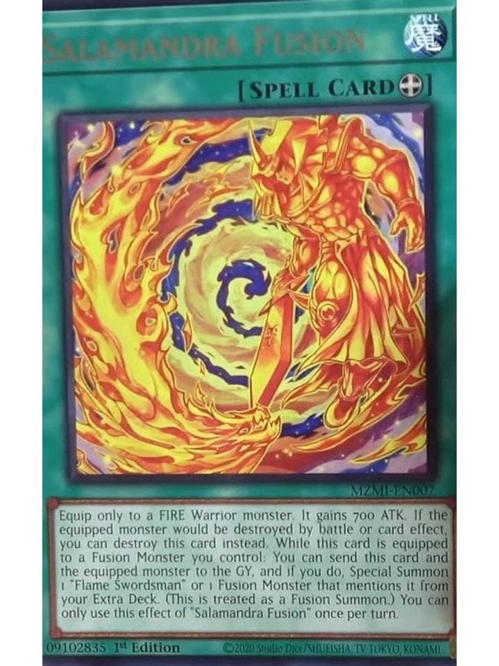 Salamandra Fusion - MZMI-EN007 - Rare 1st Edition 1