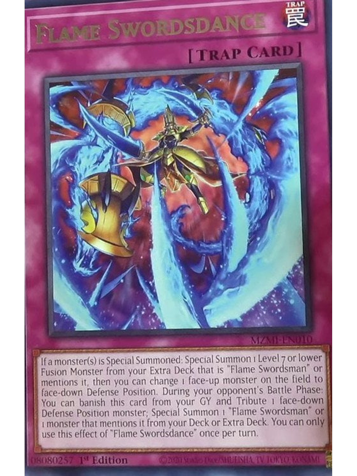 Flame Swordsdance - MZMI-EN010 - Rare 1st Edition 1