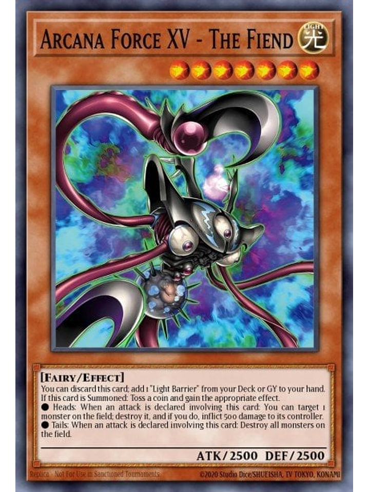 Arcana Force XV - The Fiend - MZMI-EN015 - Super Rare 1st Edition 1