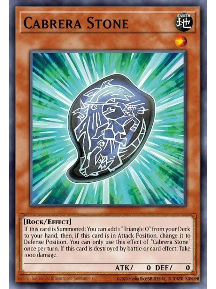 Cabrera Stone - MZMI-EN019 - Rare 1st Edition 1