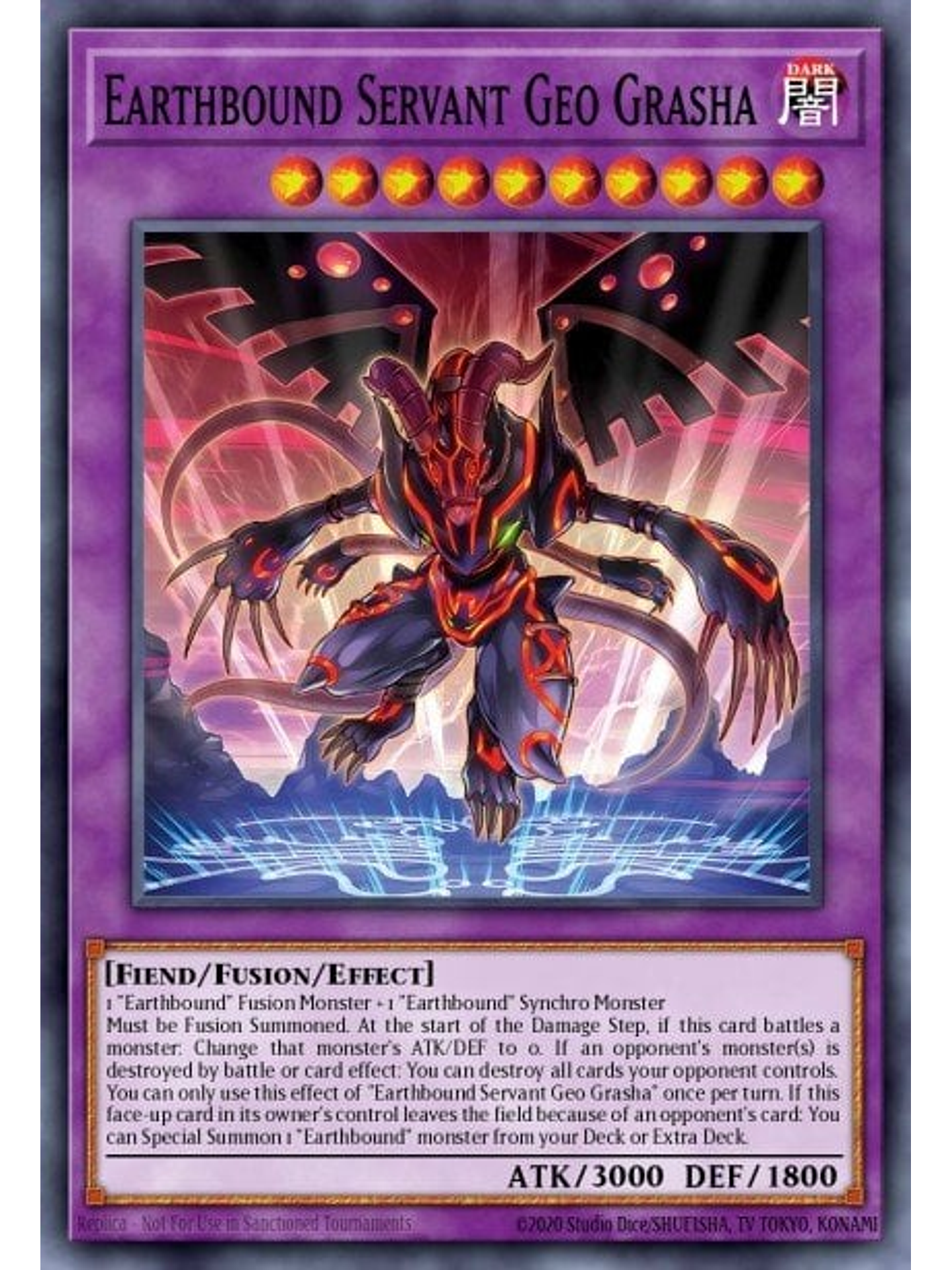 Earthbound Servant Geo Grasha - MZMI-EN031 - Super Rare 1st Edition 1