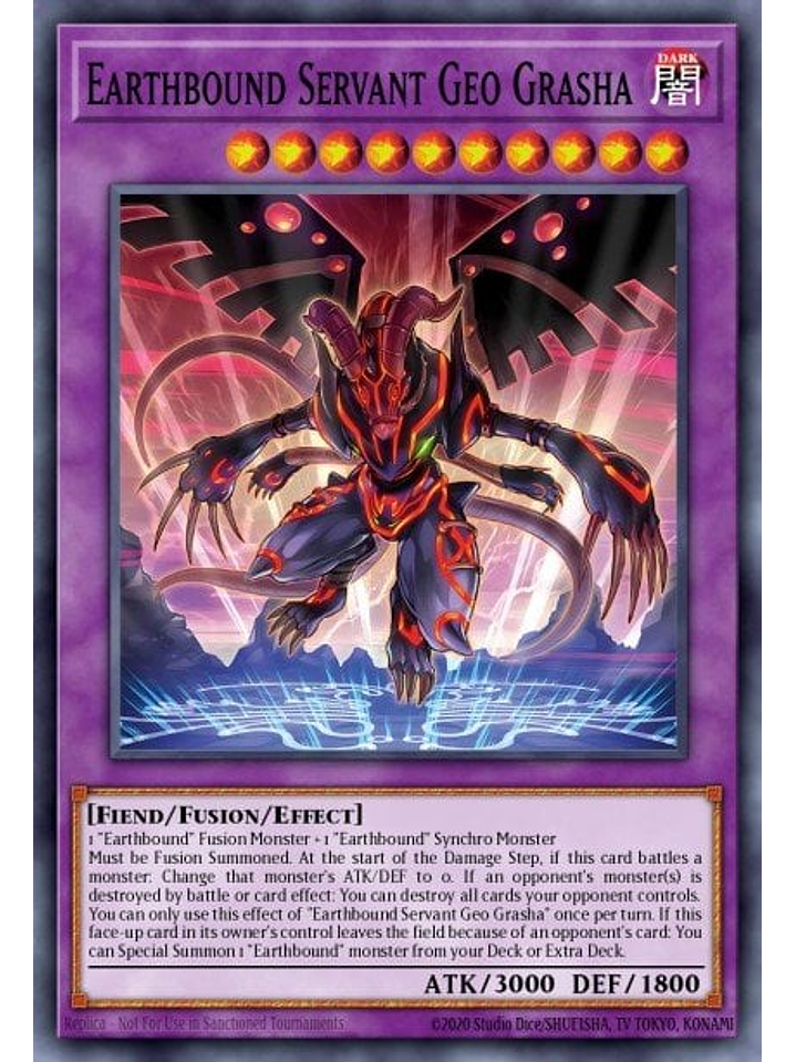 Earthbound Servant Geo Grasha - MZMI-EN031 - Super Rare 1st Edition 1