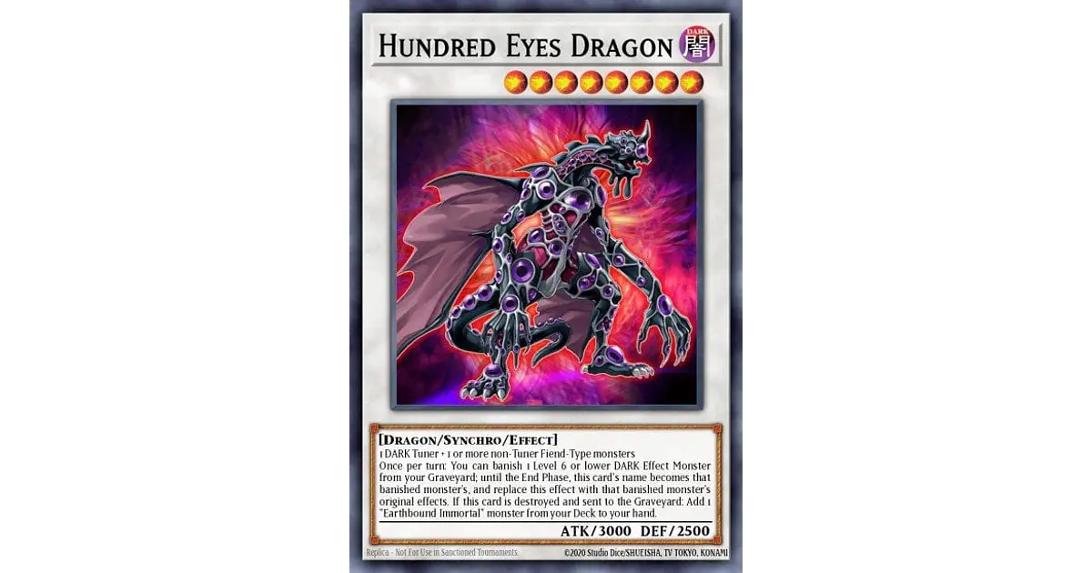 Bài Lu1ebb Yugioh Hundred Eyes Dragon - MZMI-EN051 - Rare 1st Edition