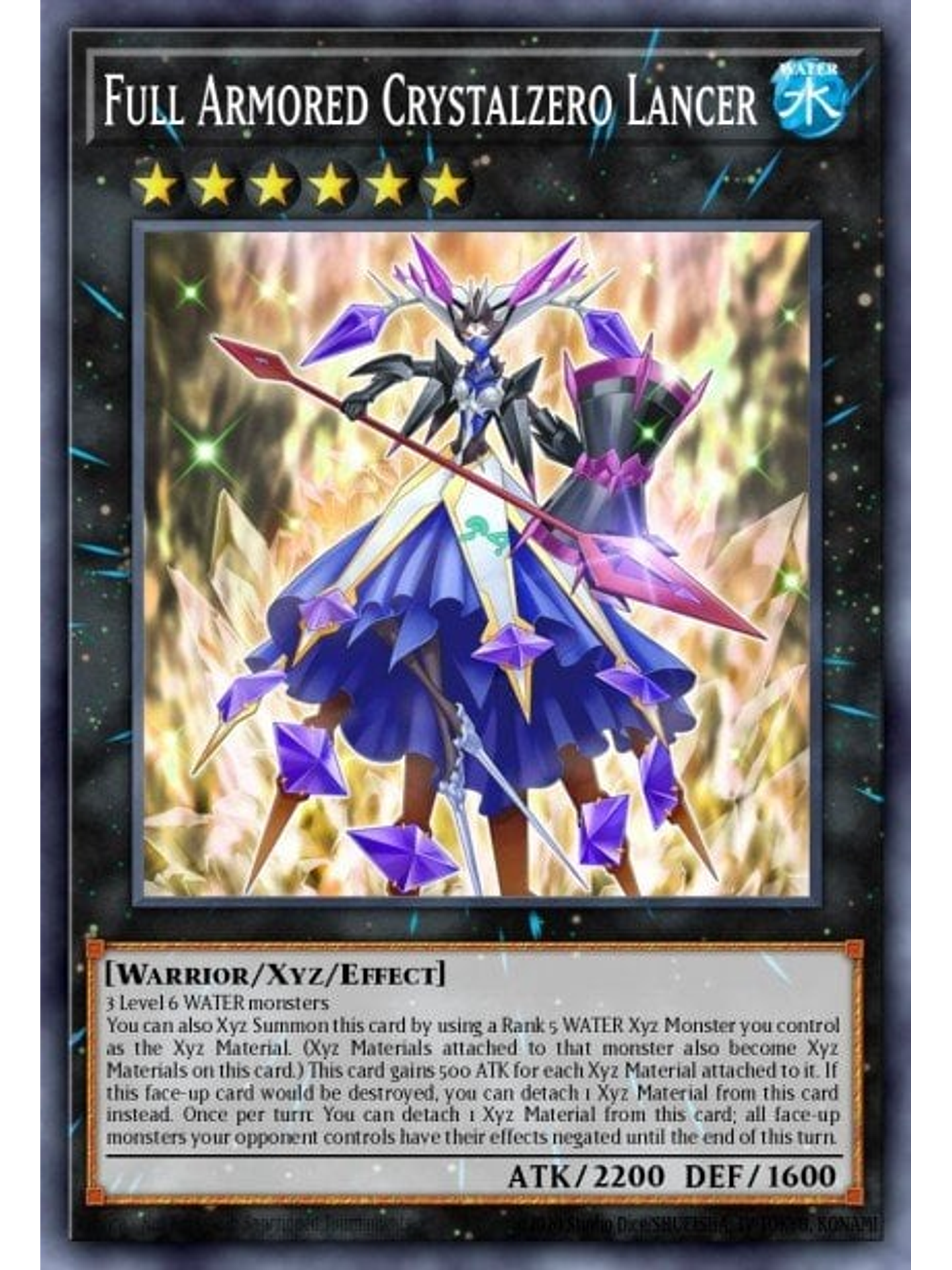 Full Armored Crystalzero Lancer - MZMI-EN053 - Rare 1st Edition 1