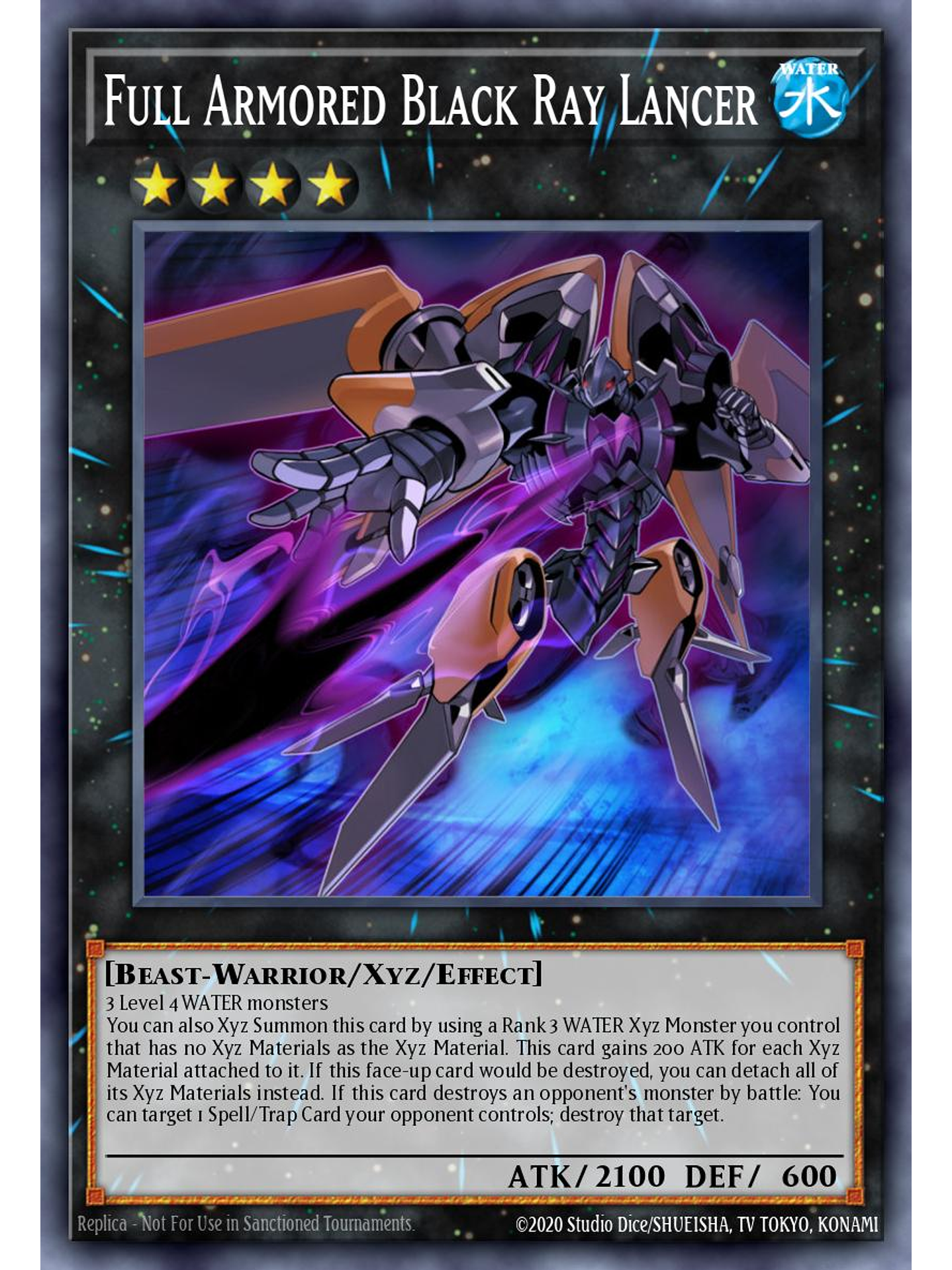 Full Armored Black Ray Lancer - MZMI-EN054 - Rare 1st Edition 1