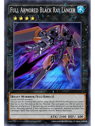 Full Armored Black Ray Lancer - MZMI-EN054 - Rare 1st Edition
