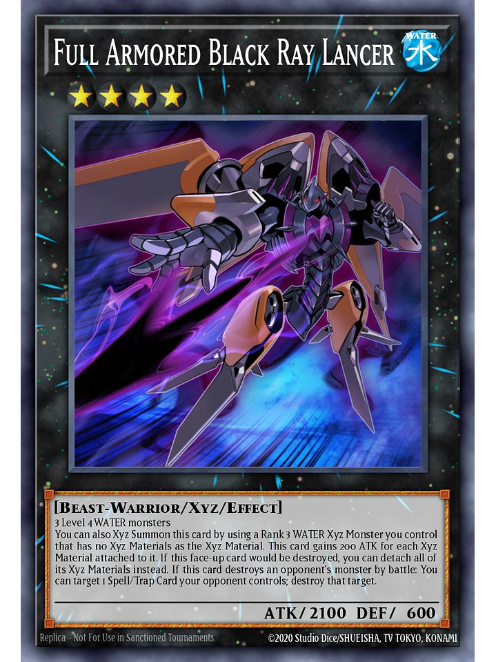 Full Armored Black Ray Lancer - MZMI-EN054 - Rare 1st Edition 1