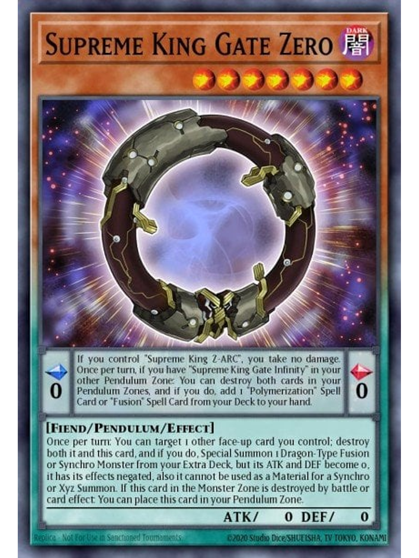 Supreme King Gate Zero - MZMI-EN055 - Rare 1st Edition 1