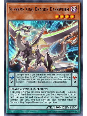 Supreme King Dragon Darkwurm - MZMI-EN057 - Rare 1st Edition