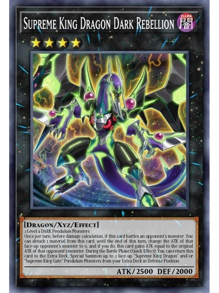 Supreme King Dragon Dark Rebellion - MZMI-EN060 - Rare 1st Edition 1