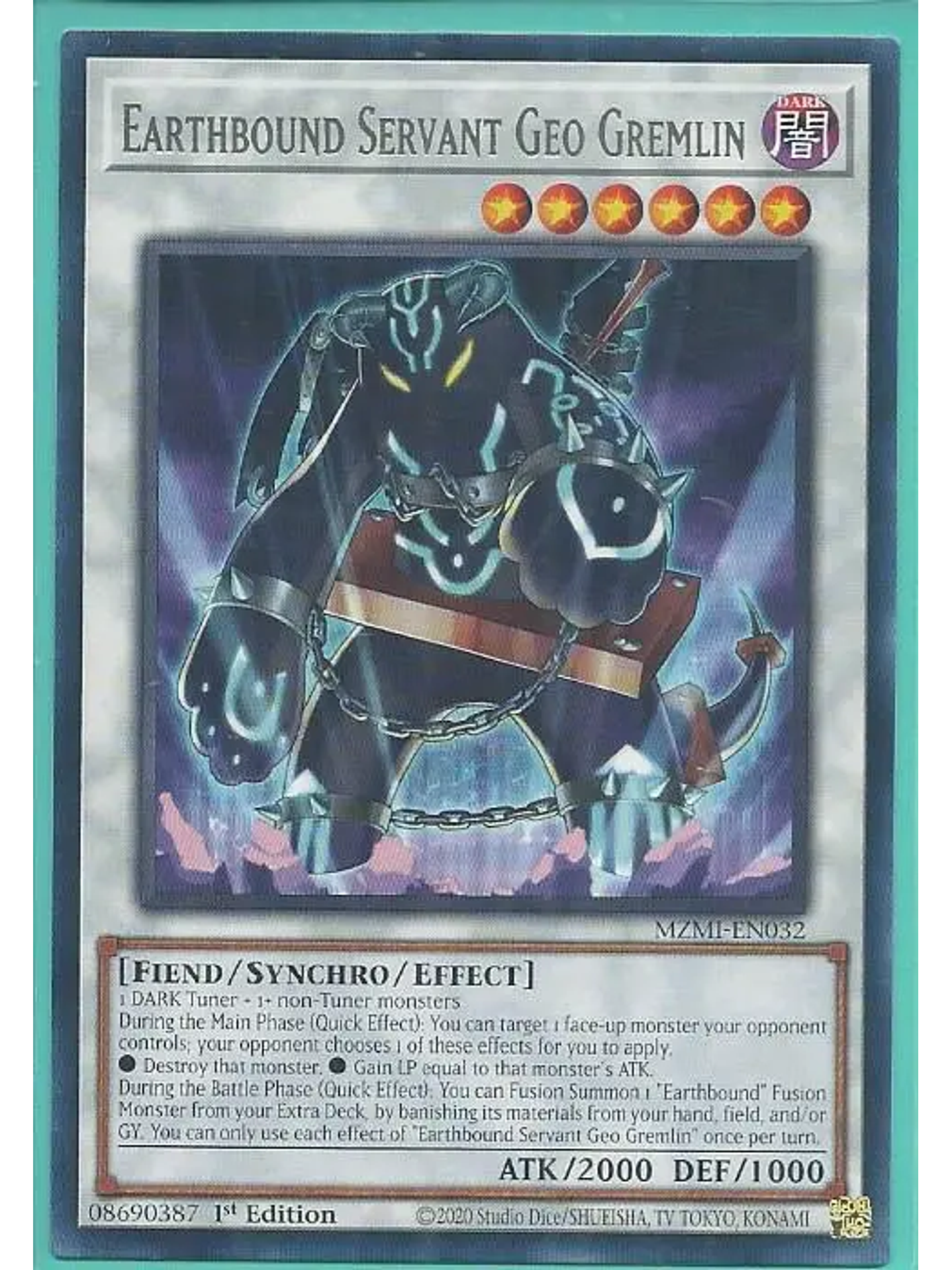 Earthbound Servant Geo Gremlin - MZMI-EN032 - Rare 1st Edition 1