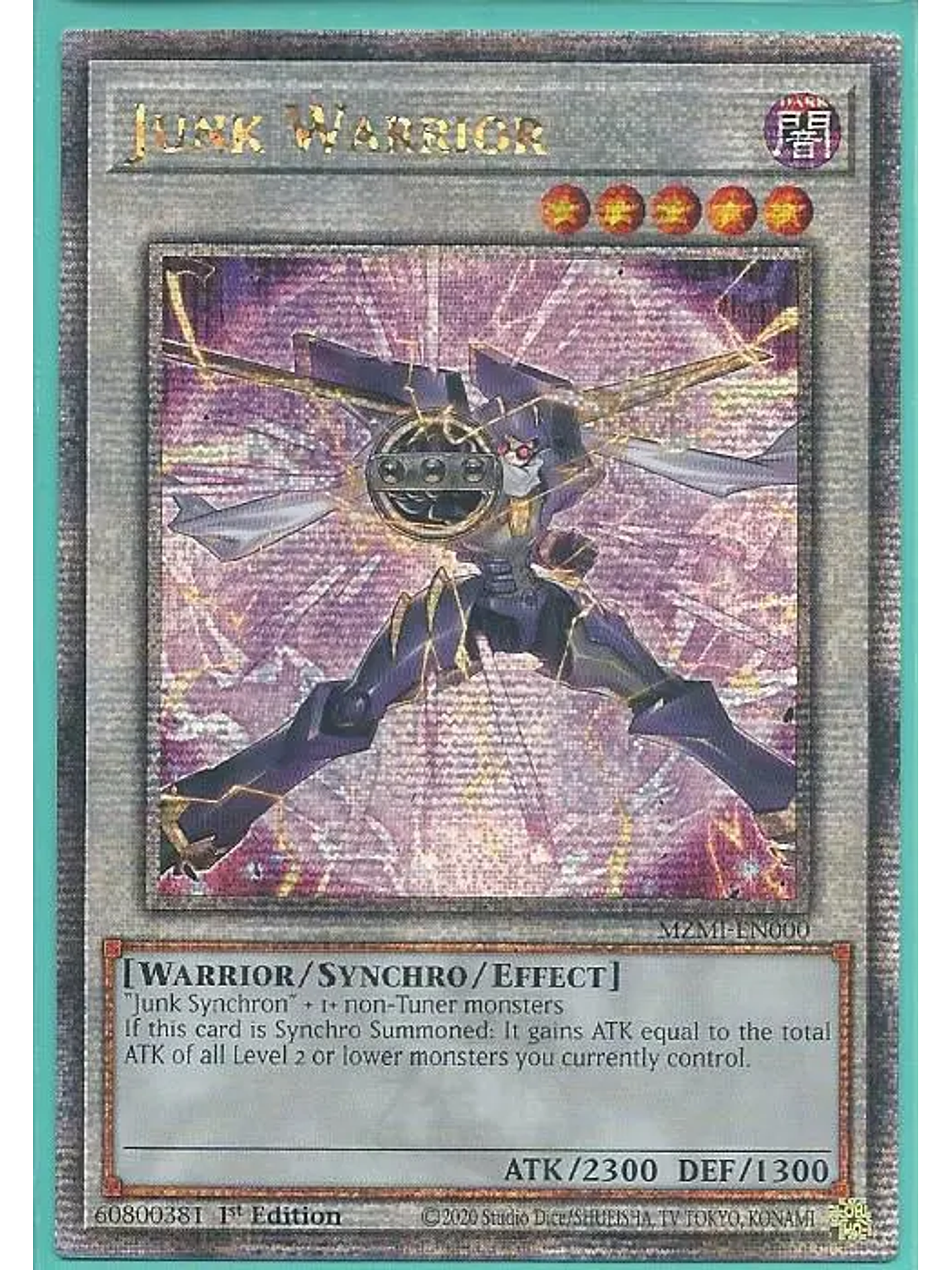 Junk Warrior - MZMI-EN000 - Quarter Century Secret Rare 1st Edition 1