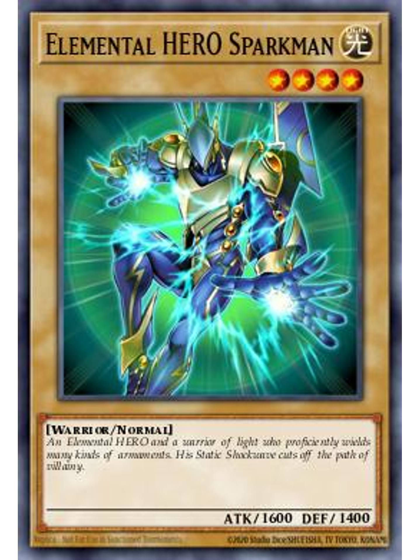 Elemental HERO Sparkman - STAS-EN001 - Common 1st Edition 1