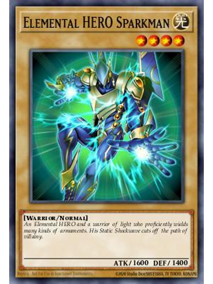 Elemental HERO Sparkman - STAS-EN001 - Common 1st Edition 1