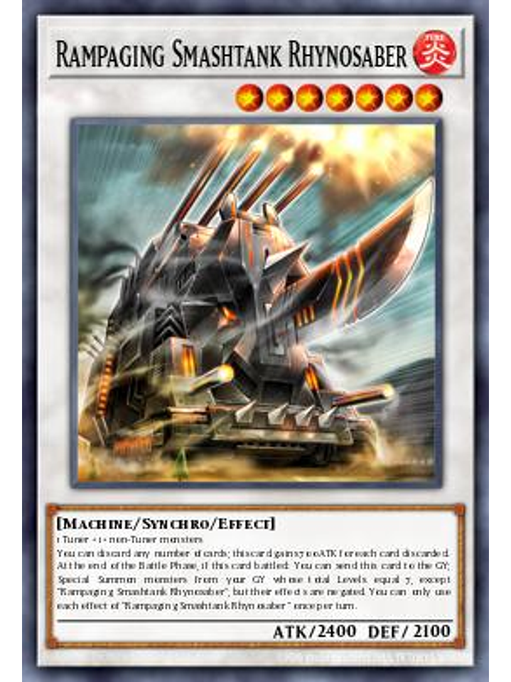 Rampaging Smashtank Rhynosaber - STAS-EN043 - Ultra Rare 1st Edition 1