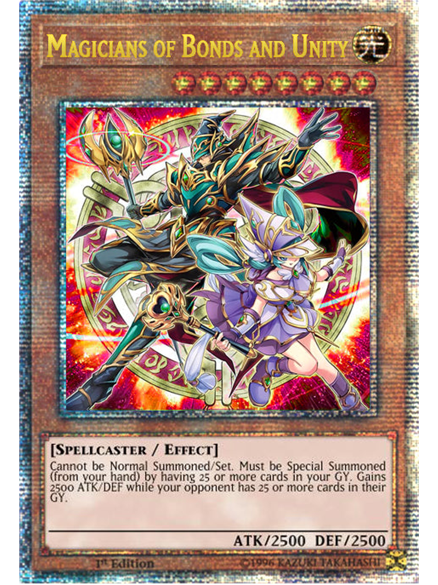 Magicians of Bonds and Unity - PHNI-EN000 - Quarter Century Secret Rare 1st Edition 1