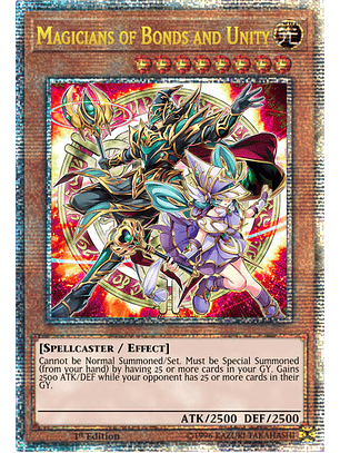 Magicians of Bonds and Unity - PHNI-EN000 - Quarter Century Secret Rare 1st Edition