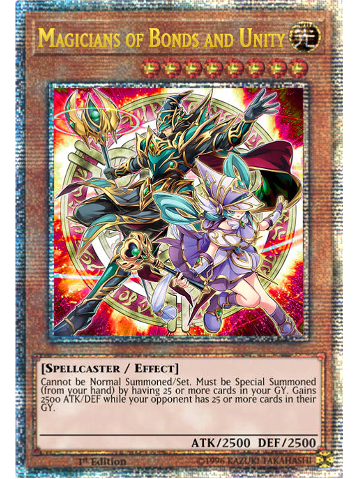 Magicians of Bonds and Unity - PHNI-EN000 - Quarter Century Secret Rare 1st Edition 1